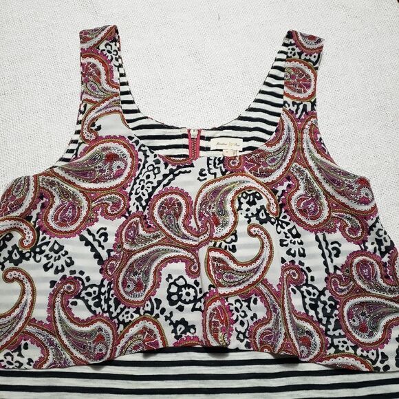Meadow Rue Mixed Media Sleeveless Top Size MEDIUM - Picture 5 of 12